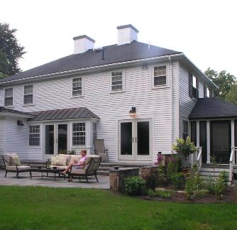 Portfolio A Comfortable Patio - Susan Marsh Gardens Landscape Design Belmont MA